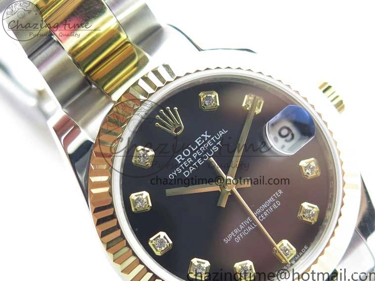 1225 StreetReady Datejust 31mm 278273 SS YG BP Maker Best Edition Black Diamonds Dial on SS YG Oyster Bracelet 2717